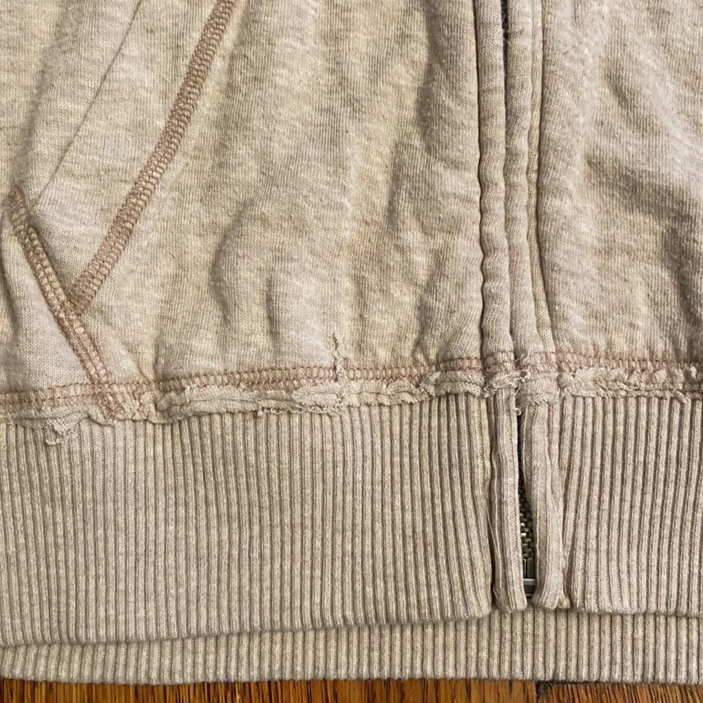 Vintage Victoria’s Secret PINK Small Tan Graphic Detail Full ZIP Thin Hoodie_9